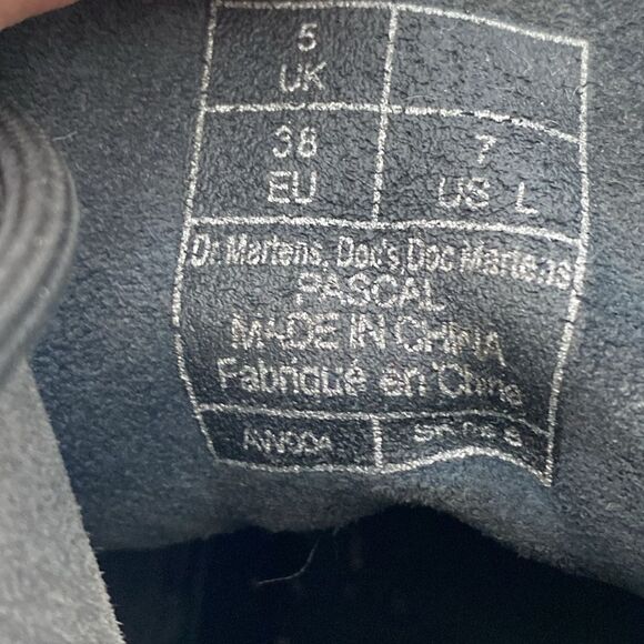 Dr. Martens 1460 Pascal Iridescent Crackle Combat Grunge Boots Gunmetal Sz 7 - Picture 8 of 11